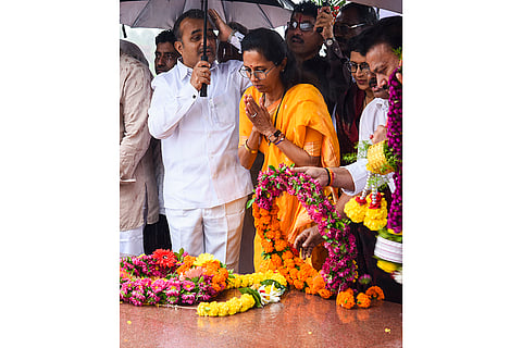 Supriya Sule in Maharashtra's Satara